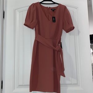 Pink business casual dress from express.